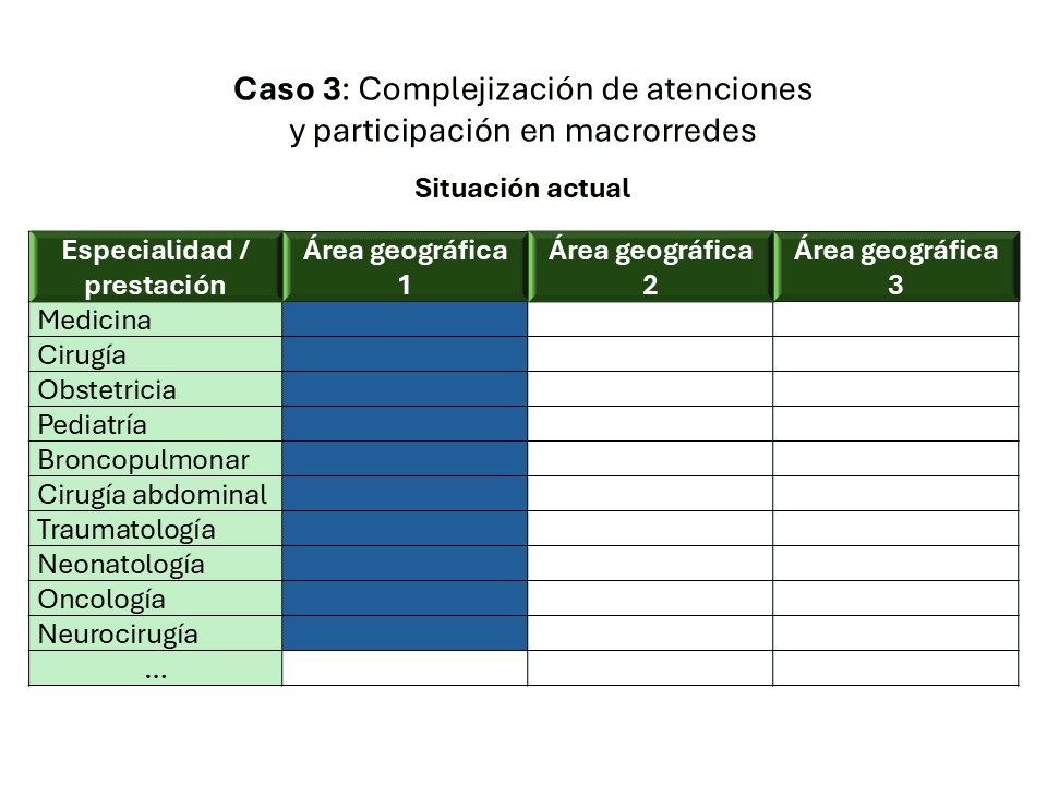 Caso 3: Complejización de atencionesy participación en macrorredes
Situación Actual